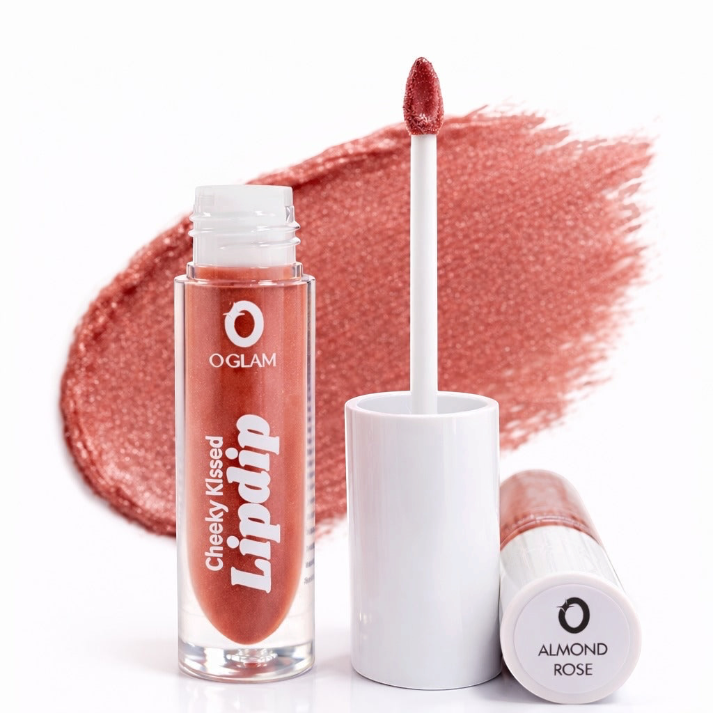 Cheeky Kissed Lipdip (Multi-way) by O Glam - ALMOND ROSE