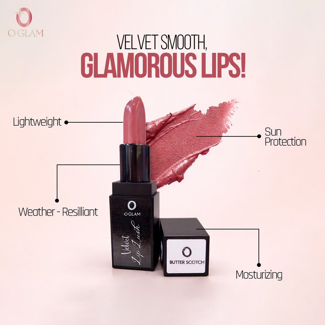 Velvet Lip Lush (Lipstick) by O Glam - MOTCHA SOFT