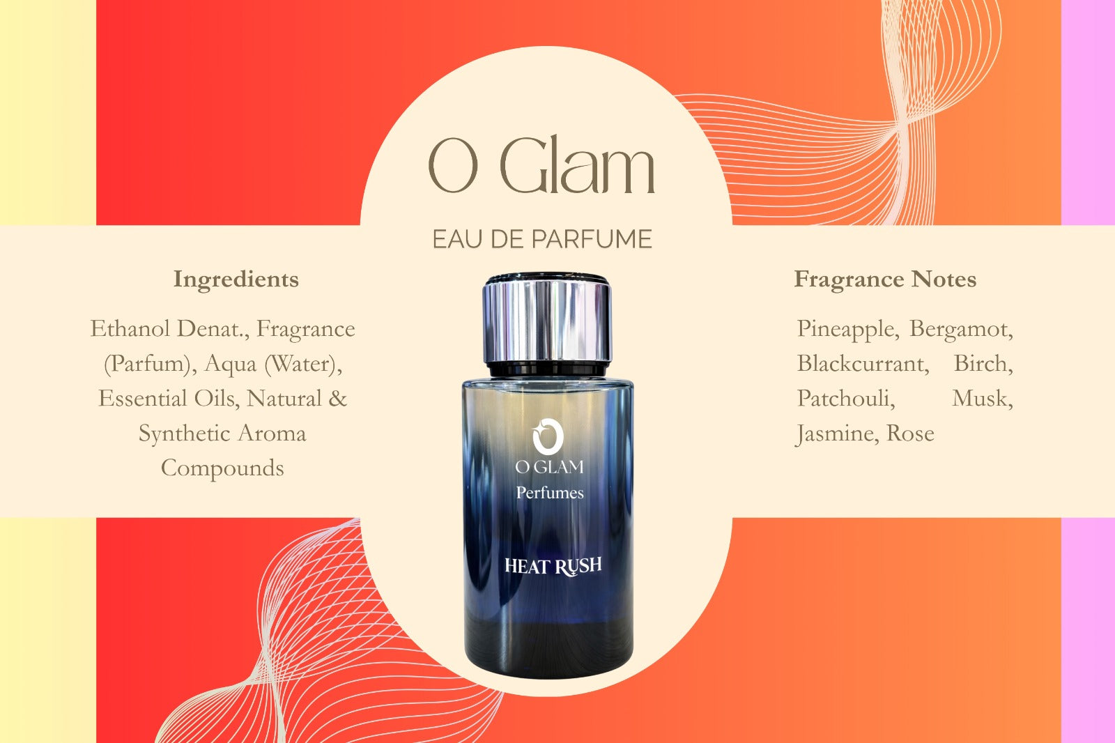 Perfume for Men by O Glam - HEAT RUSH