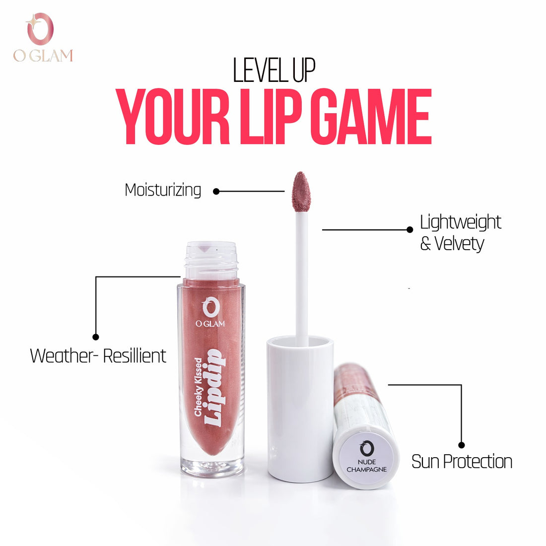 Cheeky Kissed Lipdip (Multi-way) by O Glam - CINNAMON
