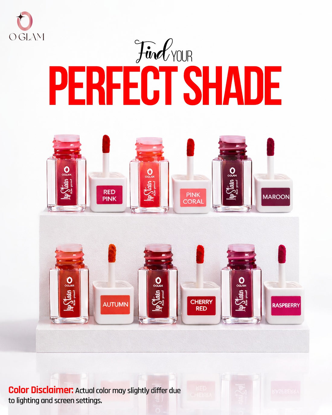 Kiss Proof Lip Stain (Liptint) by O Glam - CHERRY RED